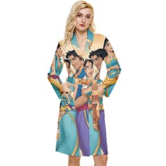 Aladin & Jasmine Wall Art Long Sleeve Velvet Robe