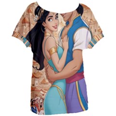 Aladin & Jasmine Wall Art Women s Oversized T-shirt