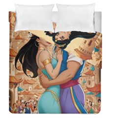 Aladin & Jasmine Wall Art Duvet Cover Double Side (queen Size) by Project51