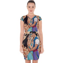 Aladin & Jasmine Wall Art Capsleeve Drawstring Dress 