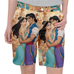 Aladin & Jasmine Wall Art Women s Pocket Shorts