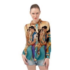 Aladin & Jasmine Wall Art Long Sleeve Chiffon Shirt