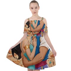 Aladin & Jasmine Wall Art Cut Out Shoulders Dress