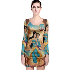 Aladin & Jasmine Disney Long Sleeve Bodycon Dress