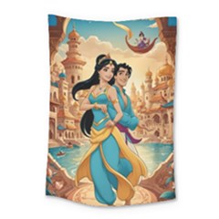 Aladin & Jasmine Disney Small Tapestry by Project51