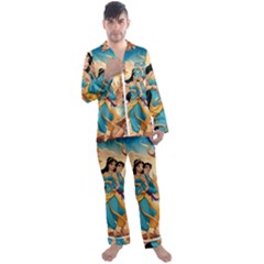 Aladin & Jasmine Disney Men s Long Sleeve Satin Pajamas Set by Project51