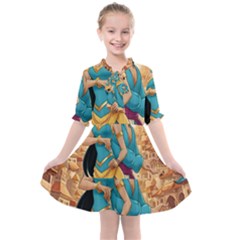 Aladin & Jasmine Disney Kids  All Frills Chiffon Dress