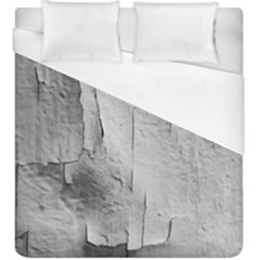 Wall With Cracked White Paint Texture Duvet Cover (king Size) by dflcprintsclothing