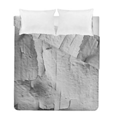 Wall With Cracked White Paint Texture Duvet Cover Double Side (full/ Double Size)