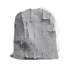 Wall With Cracked White Paint Texture Drawstring Pouch (2xl)