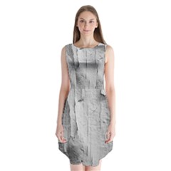 Wall With Cracked White Paint Texture Sleeveless Chiffon Dress  