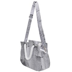 Wall With Cracked White Paint Texture Rope Handles Shoulder Strap Bag