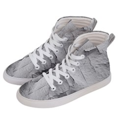 Wall With Cracked White Paint Texture Men s Hi-top Skate Sneakers by dflcprintsclothing