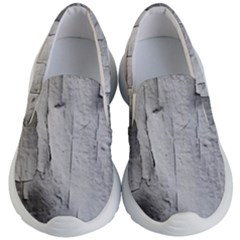 Wall With Cracked White Paint Texture Kids Lightweight Slip Ons