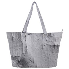 Wall With Cracked White Paint Texture Full Print Shoulder Bag