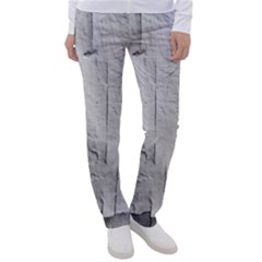 Wall With Cracked White Paint Texture Women s Casual Pants