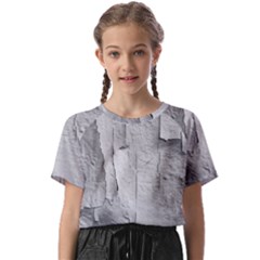 Wall With Cracked White Paint Texture Kids  Basic T-shirt