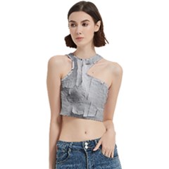 Wall With Cracked White Paint Texture Cut Out Top by dflcprintsclothing