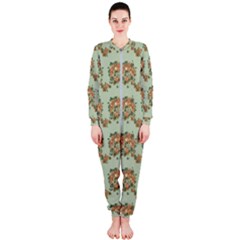 Retro 1880s Flowers Pattern 19 Onepiece Jumpsuit (ladies)