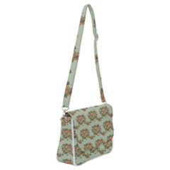 Retro 1880s Flowers Pattern 19 Shoulder Bag With Back Zipper