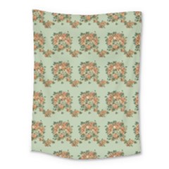 Retro 1880s Flowers Pattern 19 Medium Tapestry