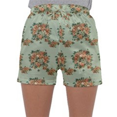 Retro 1880s Flowers Pattern 19 Sleepwear Shorts