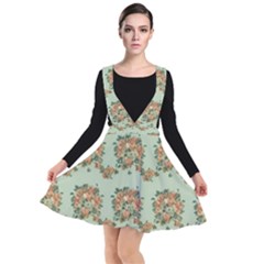 Retro 1880s Flowers Pattern 19 Plunge Pinafore Dress