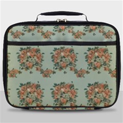 Retro 1880s Flowers Pattern 19 Full Print Lunch Bag by violetheavensky