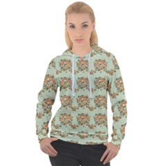 Retro 1880s Flowers Pattern 19 Women s Overhead Hoodie