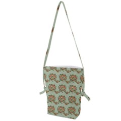 Retro 1880s Flowers Pattern 19 Folding Shoulder Bag