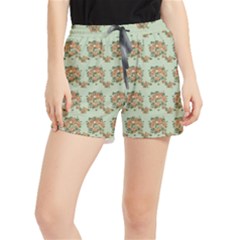 Retro 1880s Flowers Pattern 19 Women s Runner Shorts