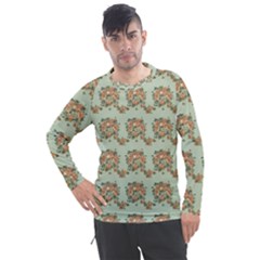 Retro 1880s Flowers Pattern 19 Men s Pique Long Sleeve T-shirt