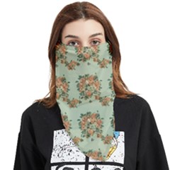 Retro 1880s Flowers Pattern 19 Face Covering Bandana (triangle)