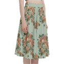 Retro 1880s Flowers Pattern 19 A-Line Full Circle Midi Skirt With Pocket View3