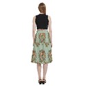 Retro 1880s Flowers Pattern 19 A-Line Full Circle Midi Skirt With Pocket View4