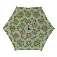 Retro 1880s Flowers Pattern 19 Automatic Folding Umbrella With Case (small) by violetheavensky