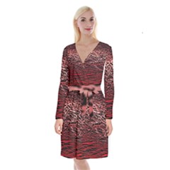 River Roots Long Sleeve Velvet Front Wrap Dress