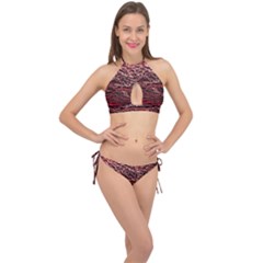 River Roots Cross Front Halter Bikini Set