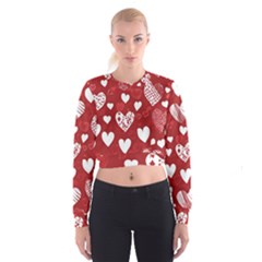 Valentine Cropped Sweatshirt by pollyparadiseartshop