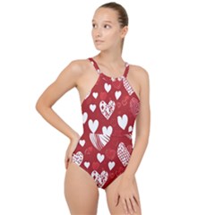 Valentine High Neck One Piece Swimsuit