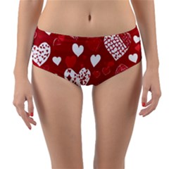 Valentine Reversible Mid-waist Bikini Bottoms