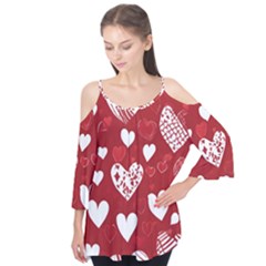 Valentine Flutter Sleeve T-shirt