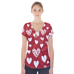 Valentine Short Sleeve Front Detail Top