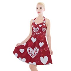 Valentine Halter Party Swing Dress 