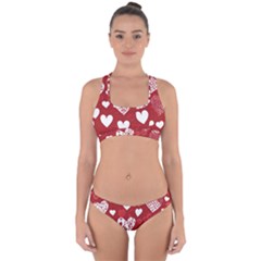 Valentine Cross Back Hipster Bikini Set