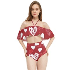 Valentine Halter Flowy Bikini Set 