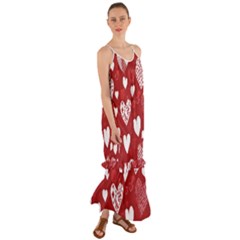 Valentine Cami Maxi Ruffle Chiffon Dress