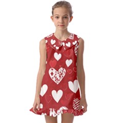 Valentine Kids  Pilgrim Collar Ruffle Hem Dress by pollyparadiseartshop