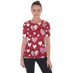 Valentine Shoulder Cut Out Short Sleeve Top