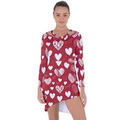 Valentine Asymmetric Cut-out Shift Dress